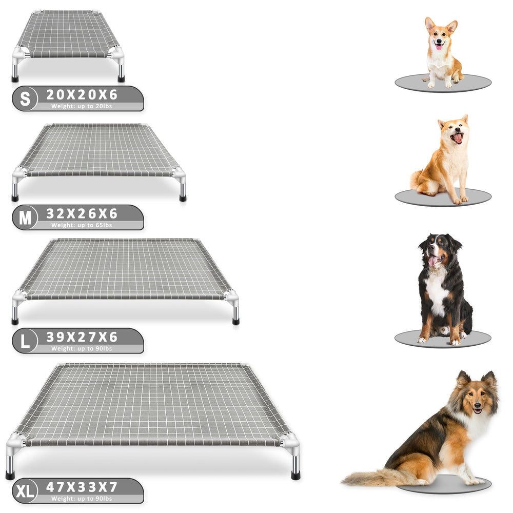 Tensorsine bed sits 6 inches off the ground for ventilation and comfort.