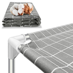Tensorsine non-slip silicone feet keep the bed stable on hardwood floors.