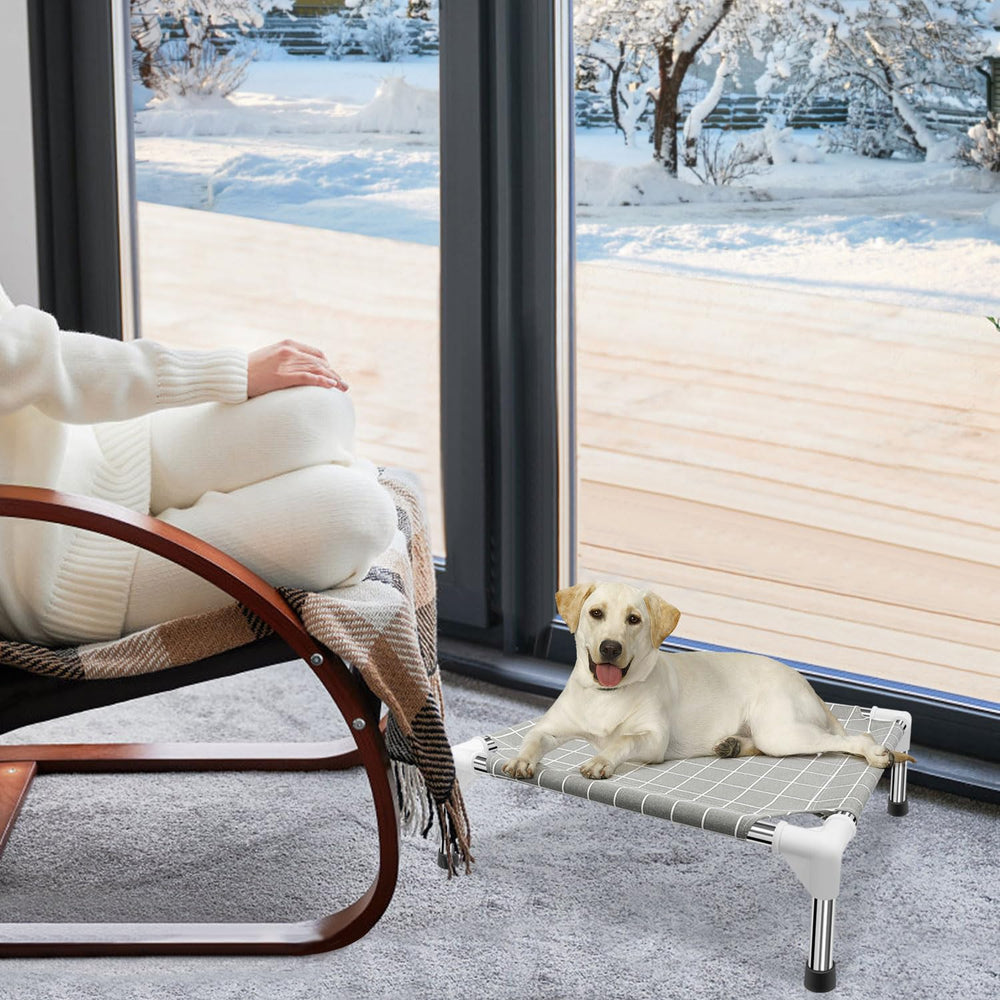 TensorSine elevated bed suitable for indoor and outdoor use.