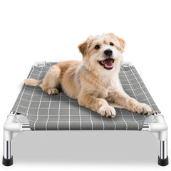 TensorSine Elevated Pet Bed with stainless steel frame for safe, paint-free lounging.