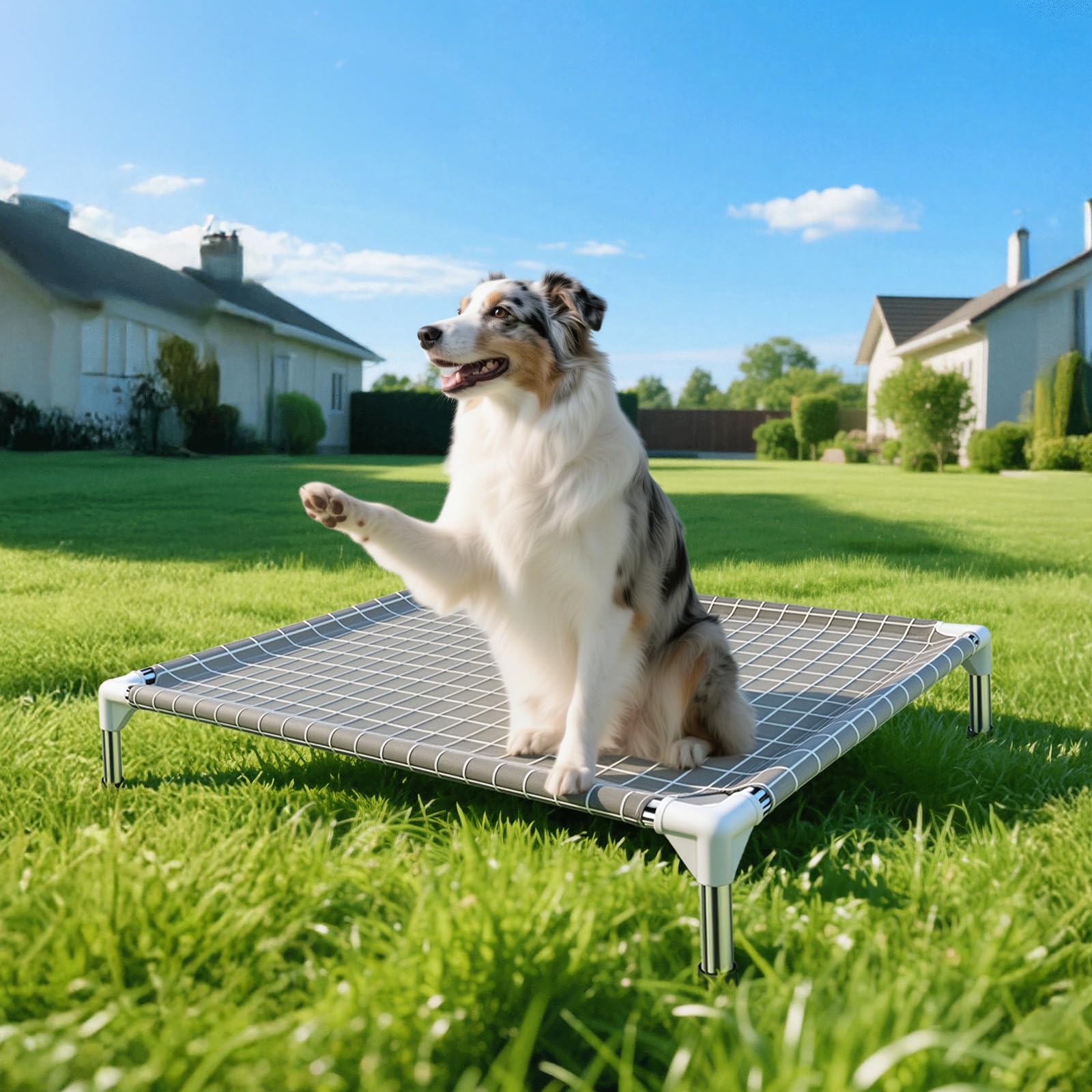 Tensorsine bed suits medium breeds like Beagles or Corgis.