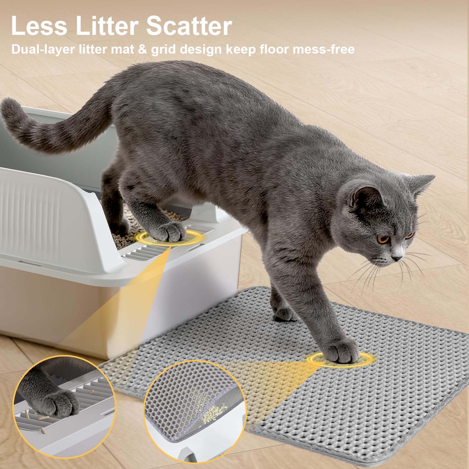 TTT TENTIZON litter scoop included for quick, tidy scooping.