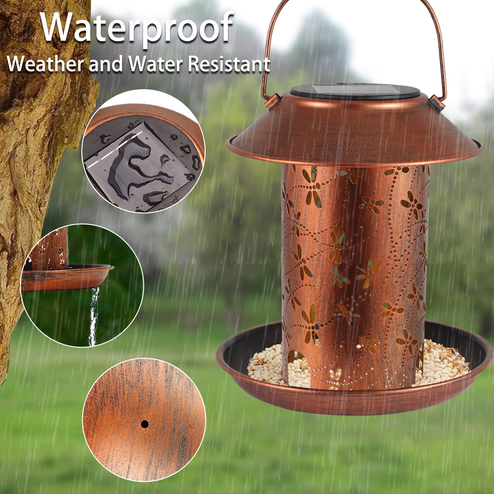 Tepaken solar bird feeder is easy to clean and refill.
