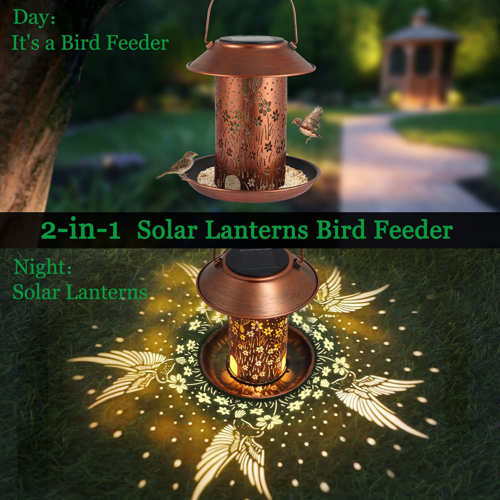 Tepaken hanging bird feeder ready for porch installation and viewing.