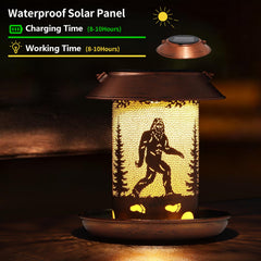 Tepaken metal solar bird feeder with copper finish stays durable and weatherproof for outdoors.