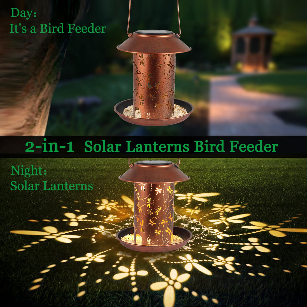 Tepaken metal solar bird feeder is durable and weather resistant.