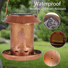 Tepaken outdoor solar lantern bird feeder provides easy sun-powered ambiance for patios and yards.