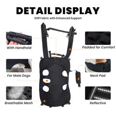 Terapaton full-body sling with handle offers ergonomic lifting for injured dogs