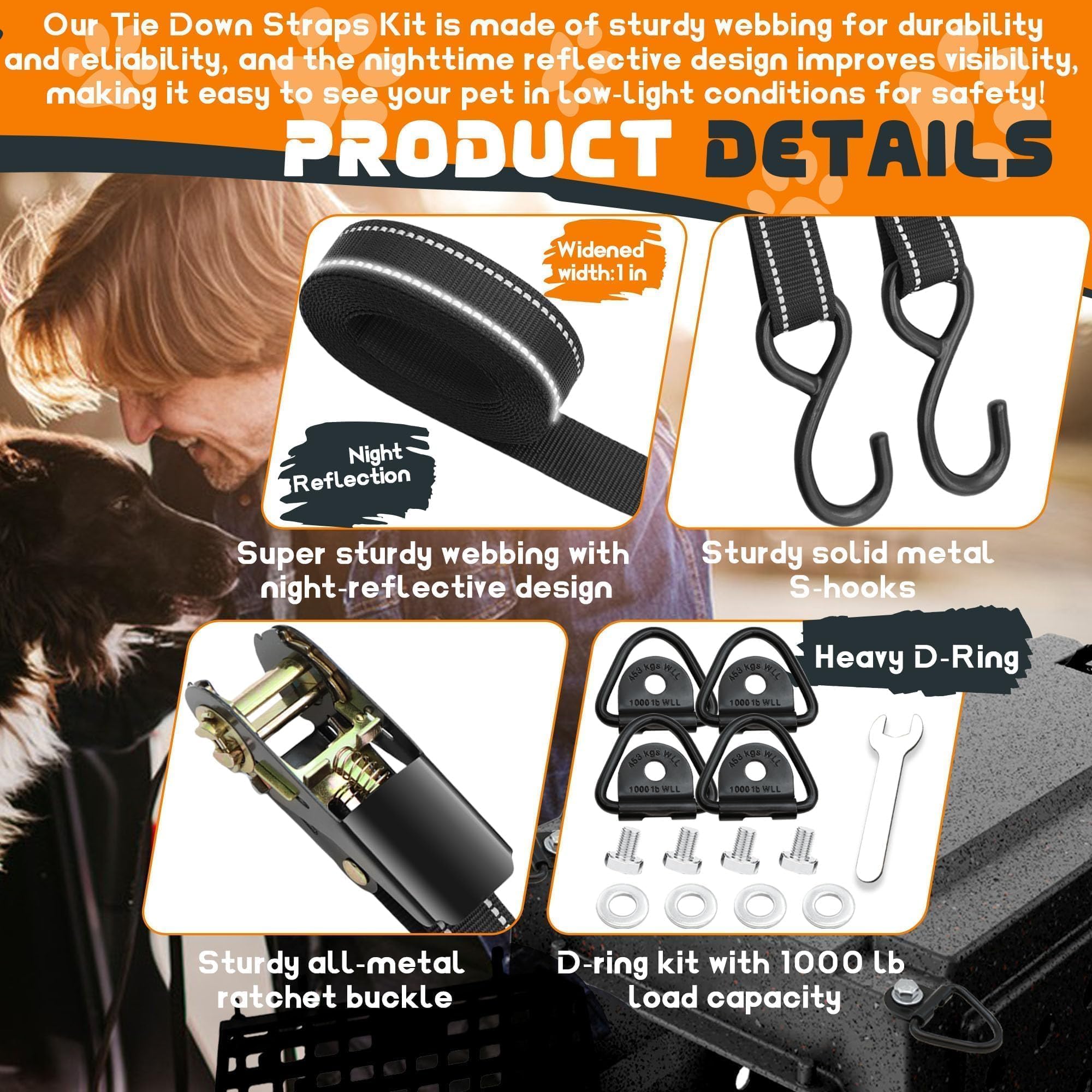 Terixe 10 ft strap provides versatile anchoring options