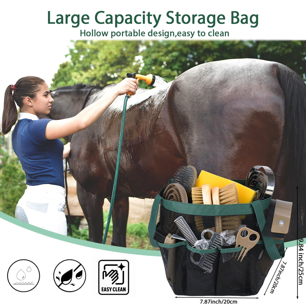 TERPUP curry comb for dirt removal and coat conditioning.