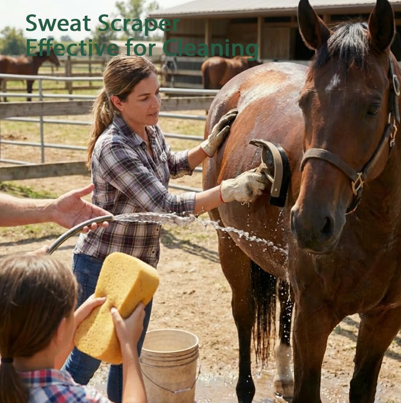 TERPUP sweat scraper to finish baths and wipe excess moisture.