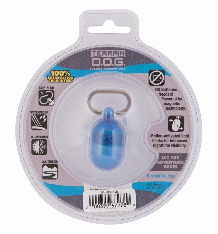 Terrain D.O.G. waterproof LED light for rainy conditions and swimming.