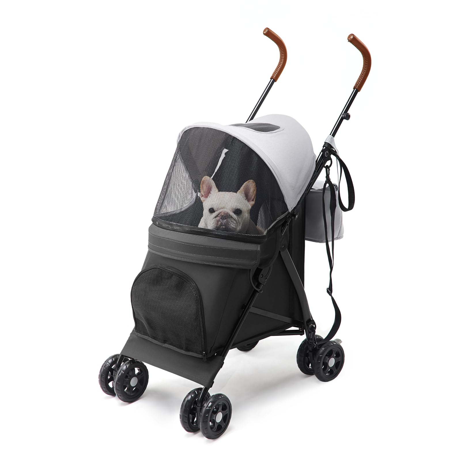 TerraPede 10lb ultralight stroller folded for easy urban transport