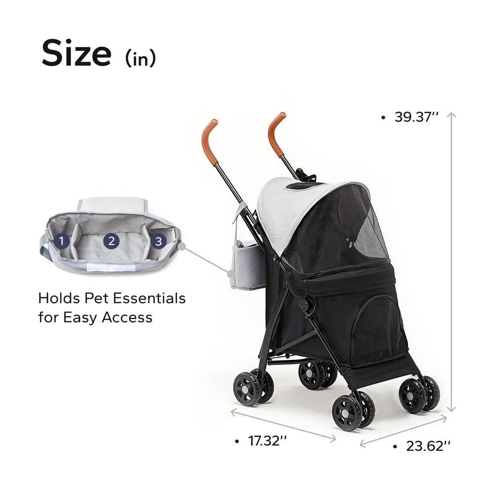 TerraPede two-tone, stain-resistant stroller design