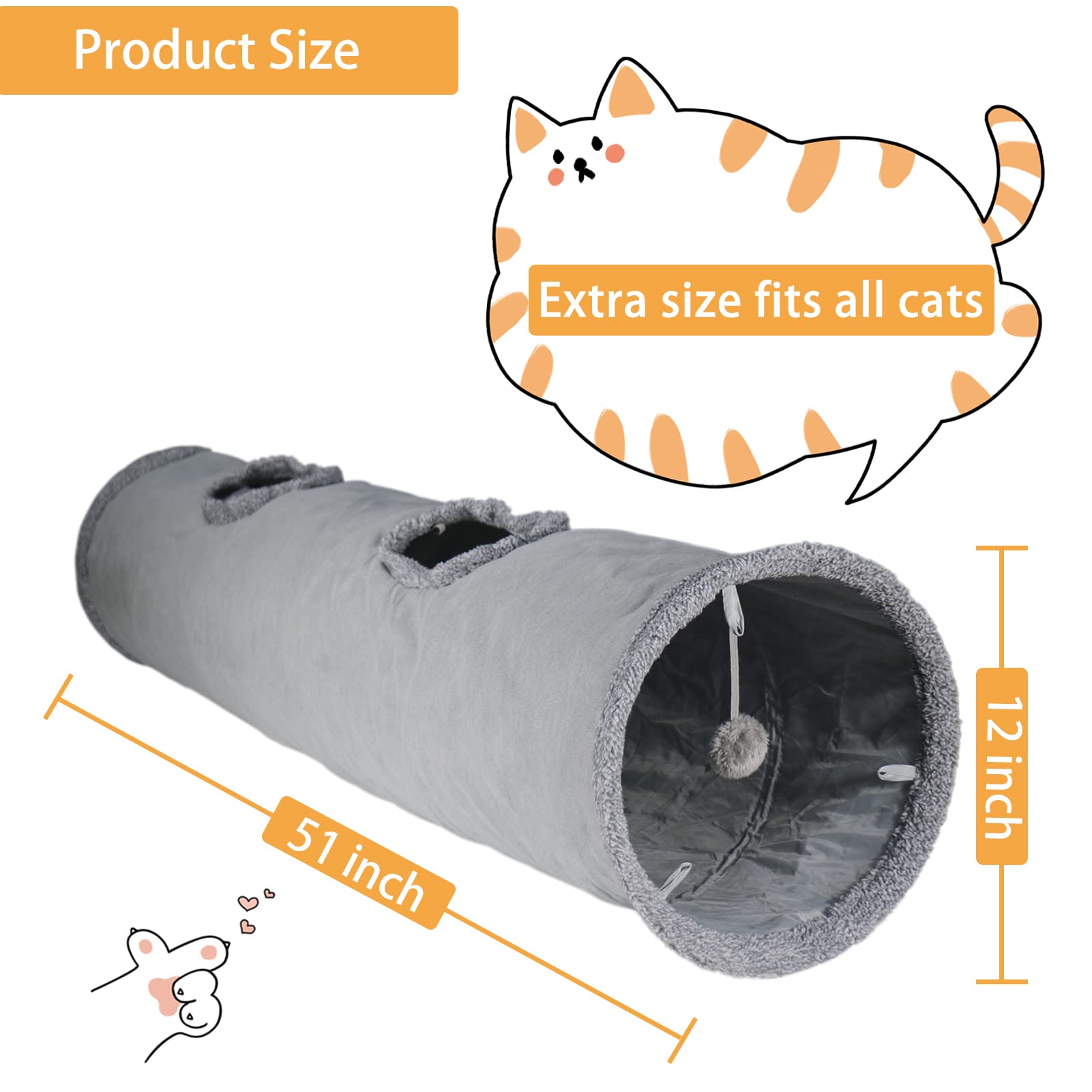 Terunat Cat Tunnel Crinkle inner sound stimulates curiosity during sessions.