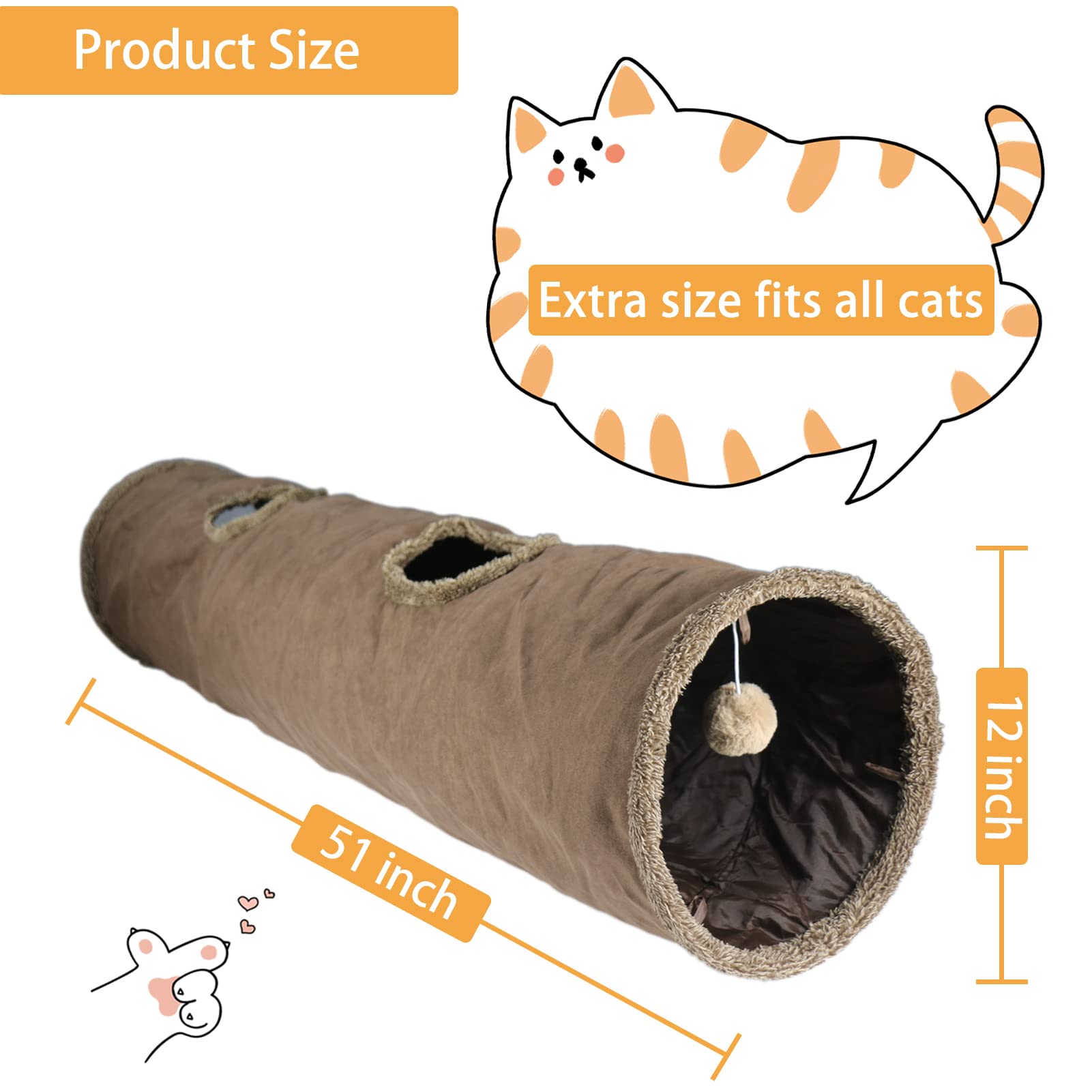 Terunat cat tunnel inner crinkle sound attracts curious cats