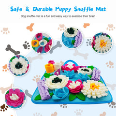 Tesitehi Snuffle Mat's non-slip base keeps mats steady during play.