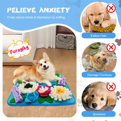 Tesitehi Snuffle Mat with carrying strap for easy indoor or outdoor use.