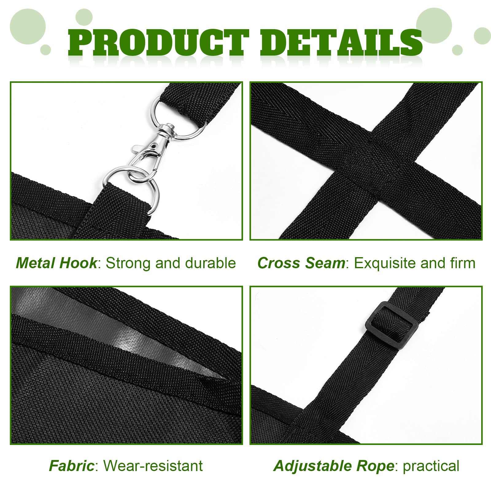 Tessco for you adjustable hanging straps enable height and position flexibility.