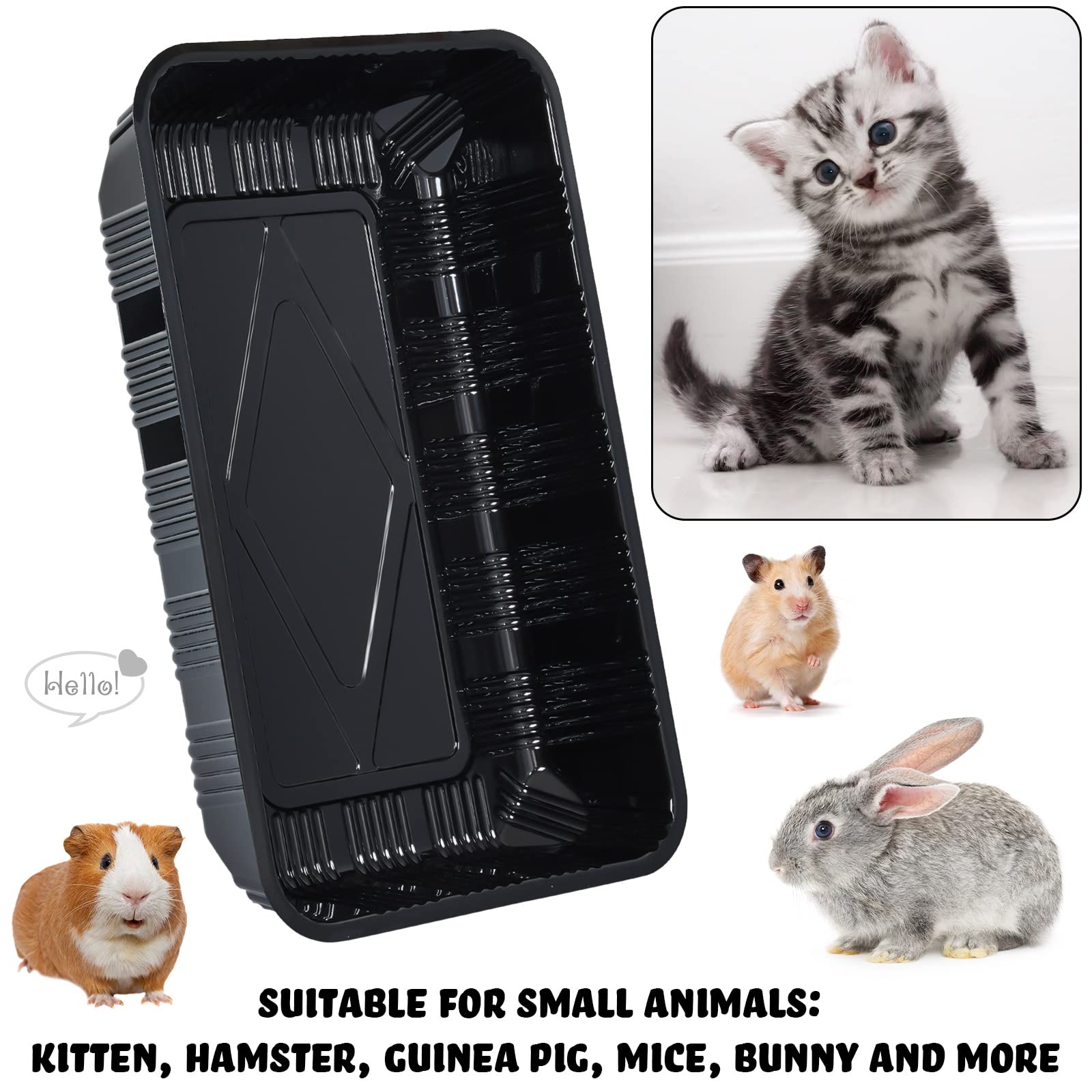 Tessco for you cat litter tray demonstrating wide application with small pets.