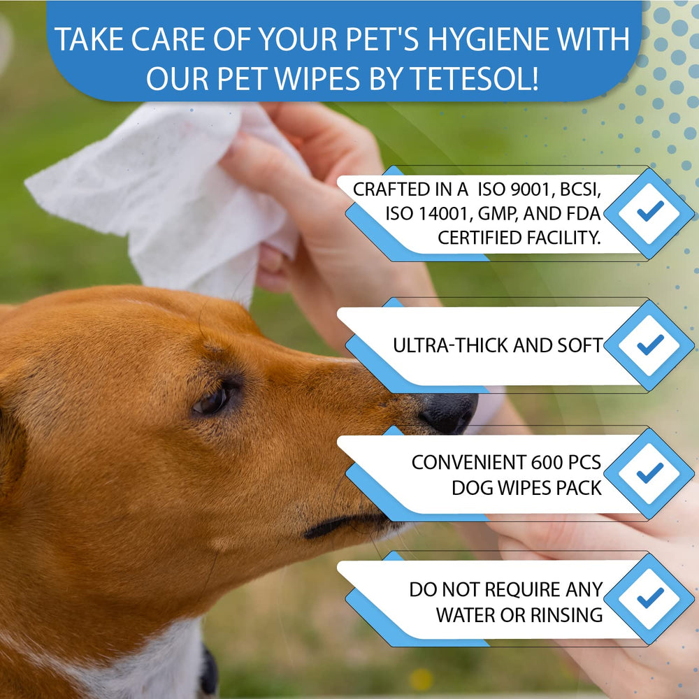 Tetesol paw cleaning wipe helps keep paws clean after walks