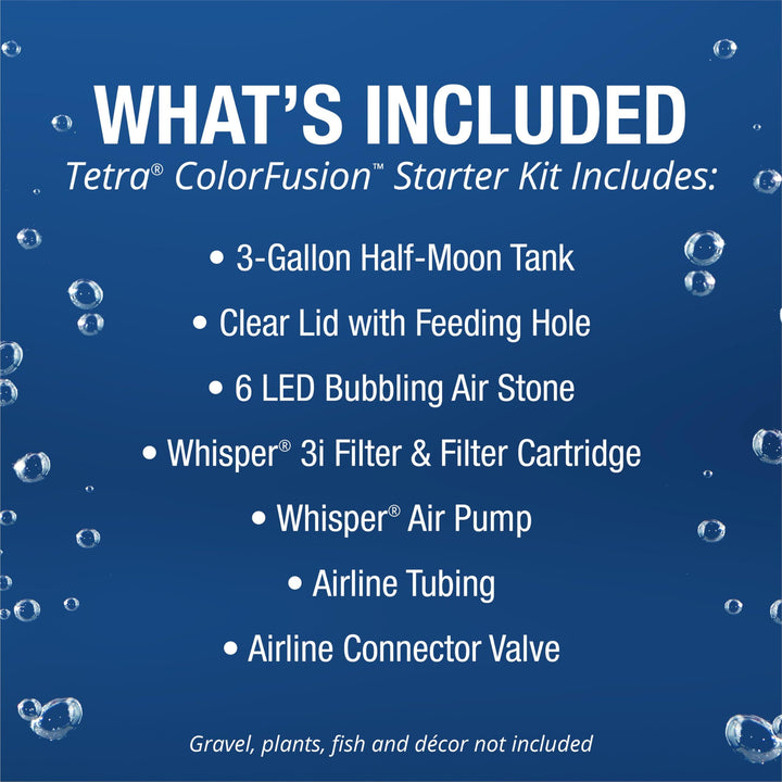 Tetra 3-gallon half-moon tank side view for compact home setup.