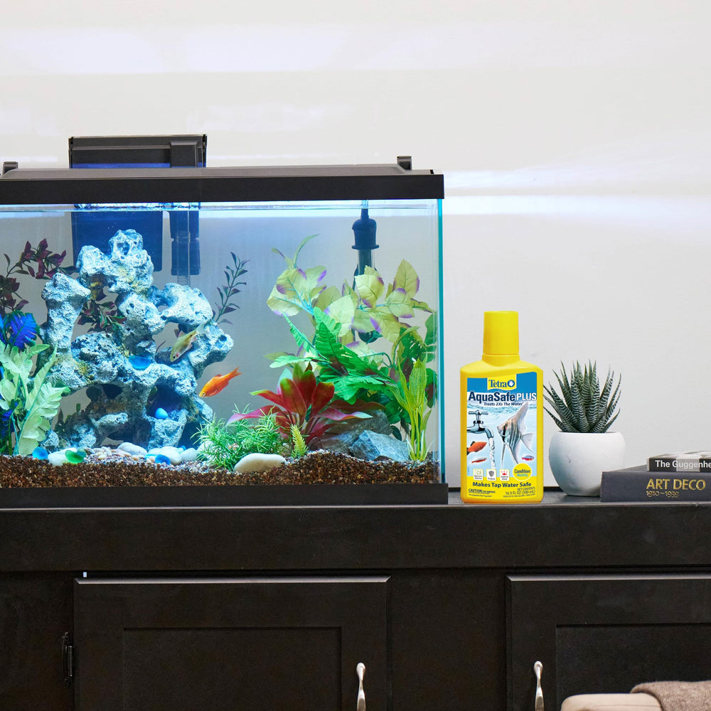 Tetra AquaSafe Plus bioextract formula boosts beneficial bacteria for clearer water