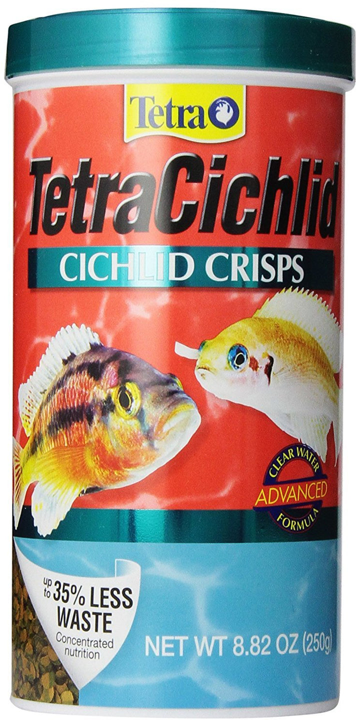 Tetra Cichlid Crisps for top-water feeding with balanced nutrition