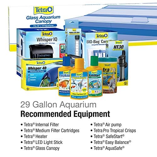 Tetra Glass Aquarium 29-gallon with decor illustrates easy customization options