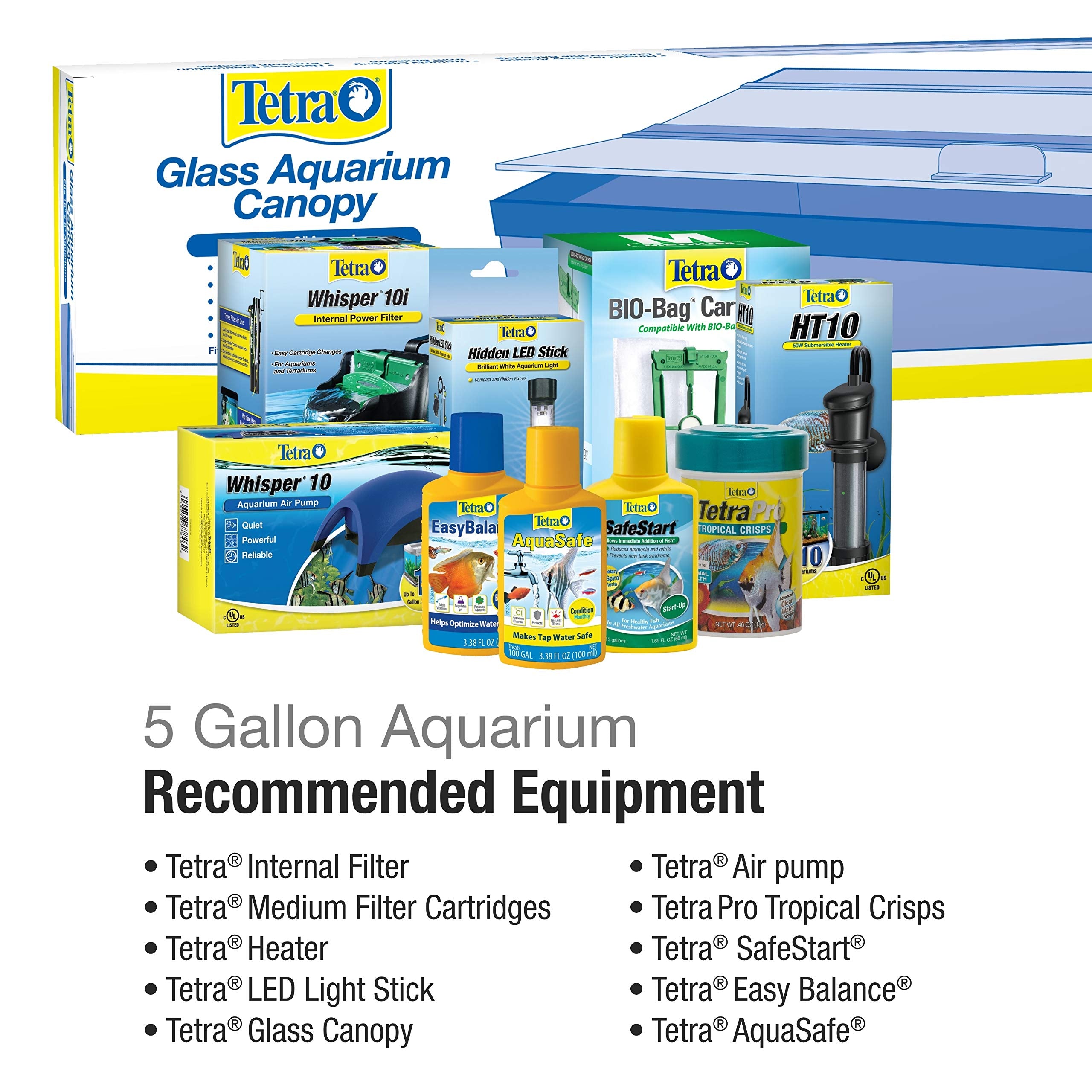 Tetra glass aquarium 5.5-gallon compact freshwater habitat for small rooms.