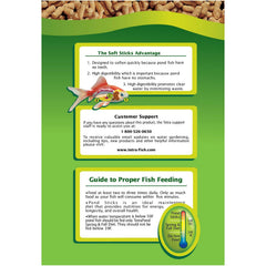 TetraPond Pond Sticks soft texture in water supports easy digestion.