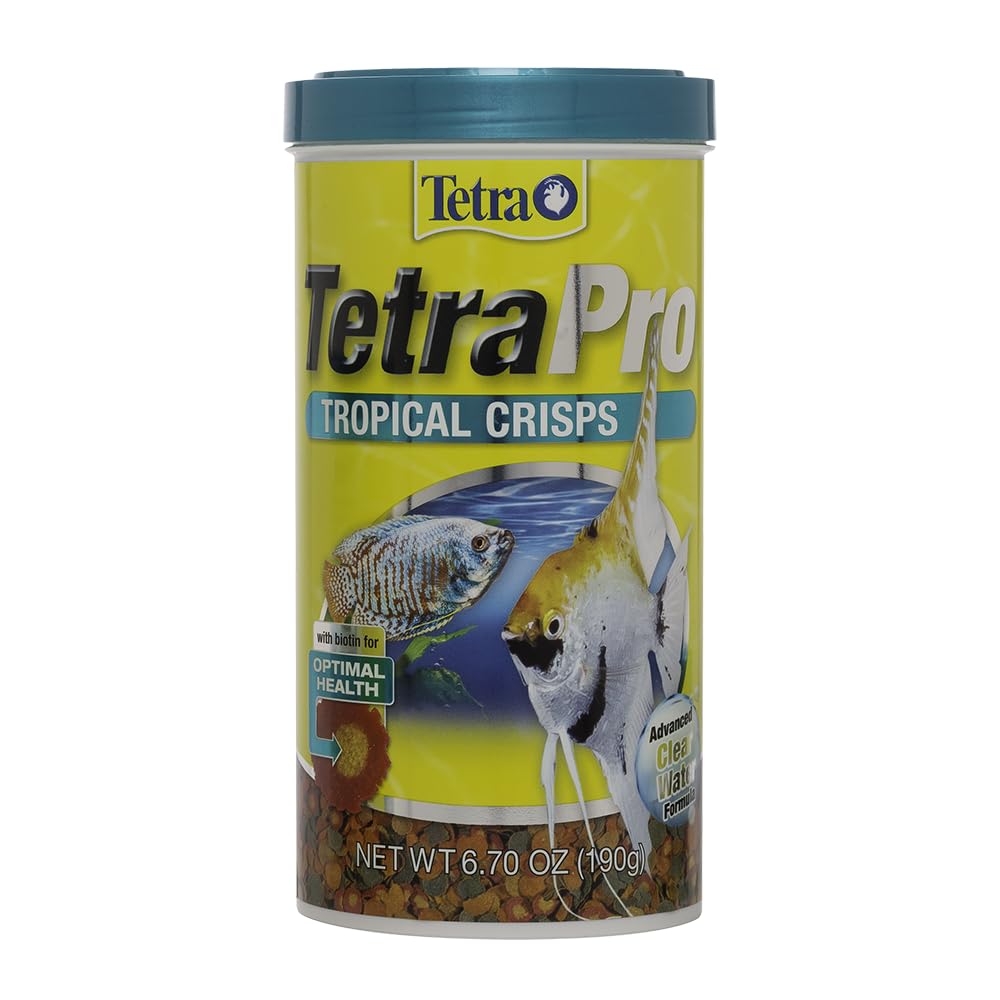 TetraPro Tropical Crisps outer color ring delivering natural color enhancement for tropical fish.