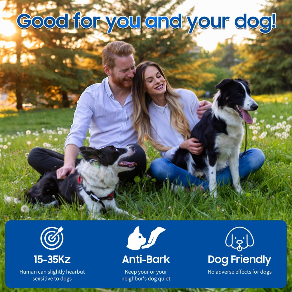 Tetra Ultrasonic Bark Deterrent in outdoor use for yard training
