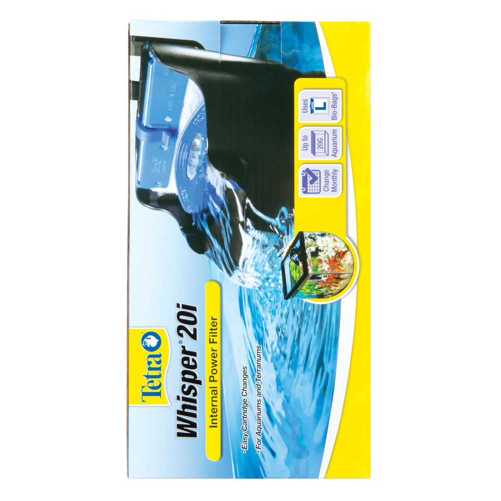 Tetra Whisper Internal Filter works in shallow water, suitable for turtle tanks or waterfalls.
