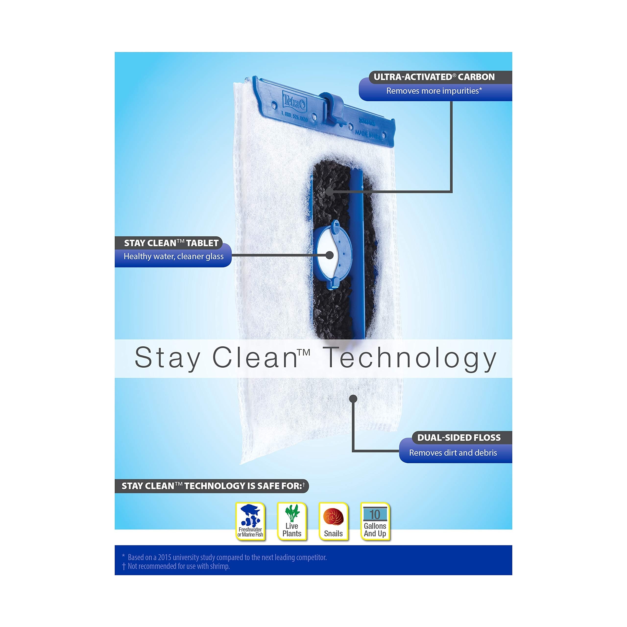 Tetra Whisper IQ Power Filter uses large Bio-Bag cartridges for simple changes.