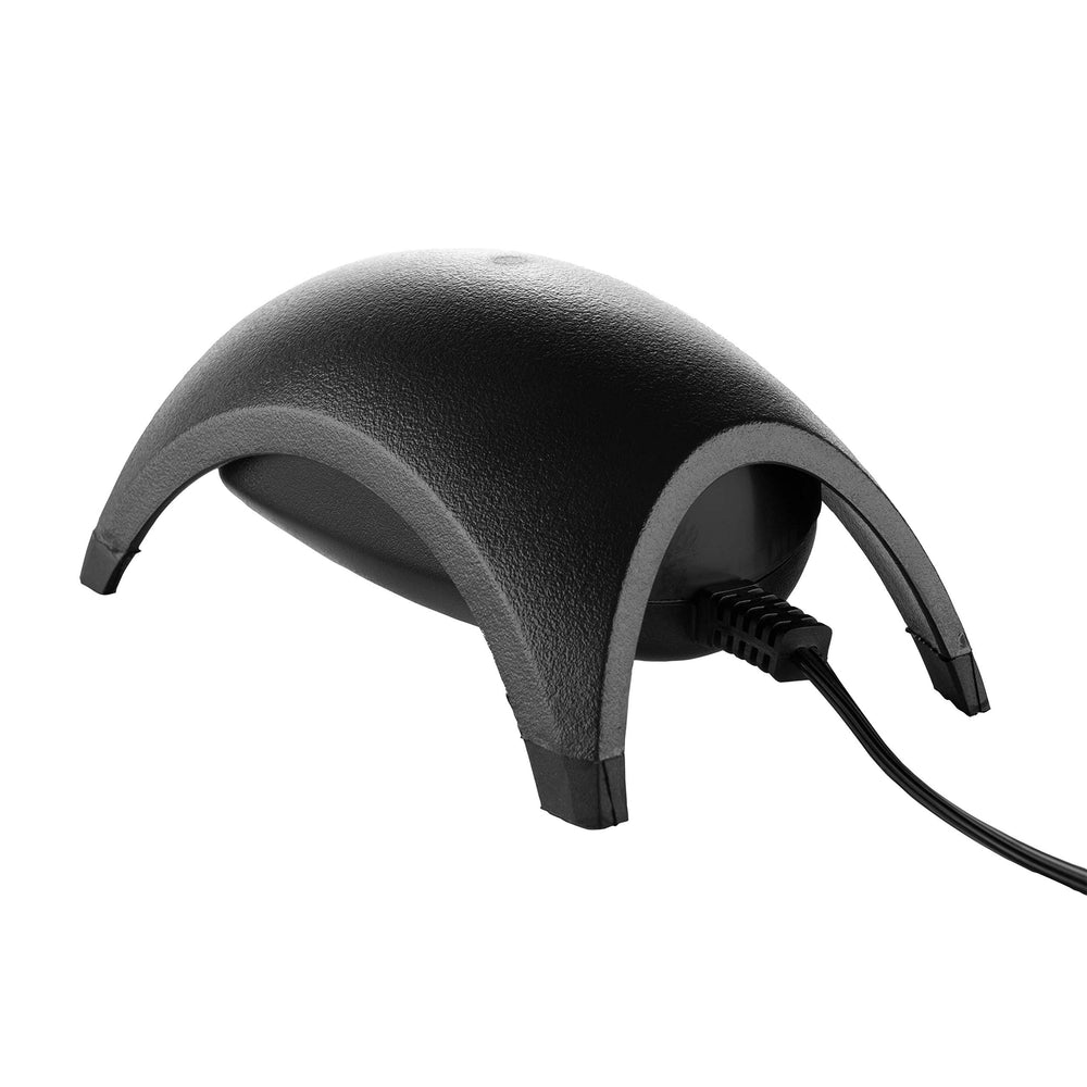 Whisper wide footprint with rubber feet minimizes vibrations