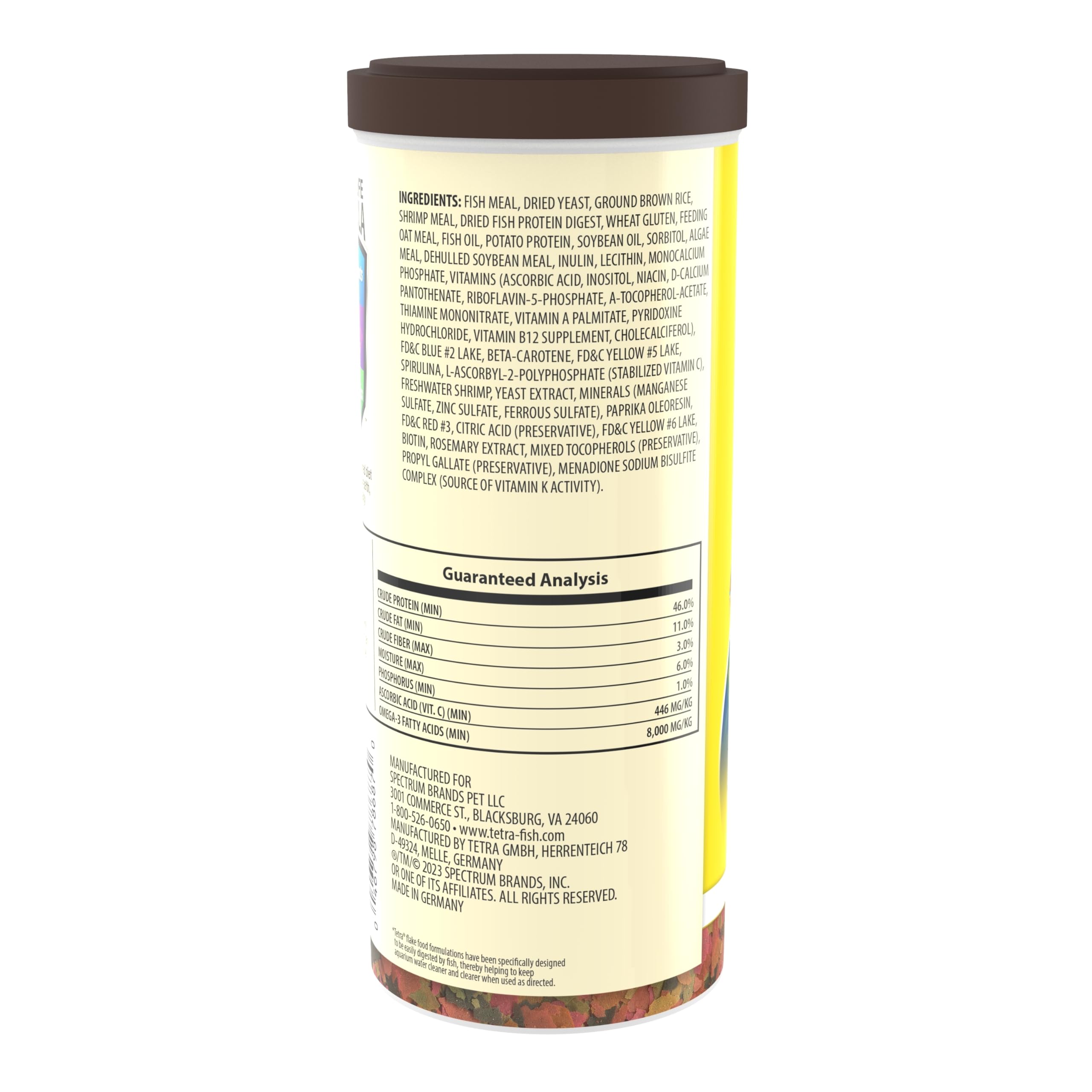 TetraMin Tropical Flakes served in a dish during feeding, promoting color and vitality