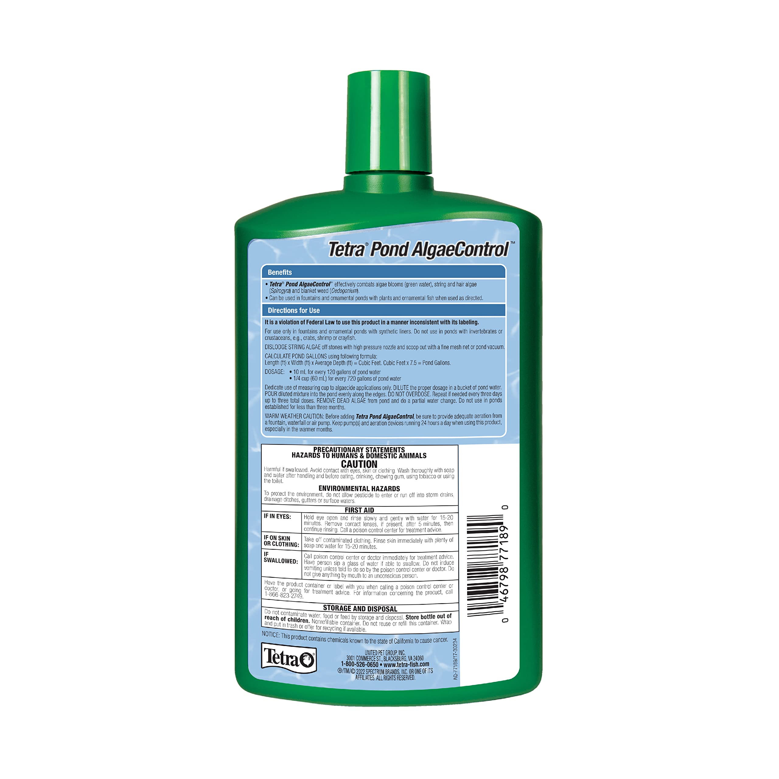 TetraPond AlgaeControl combats green water blooms in ponds