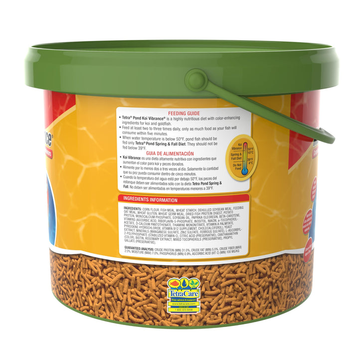 TetraPond Koi Vibrance fish-feeding-action demonstrates easy digestibility for pond fish.