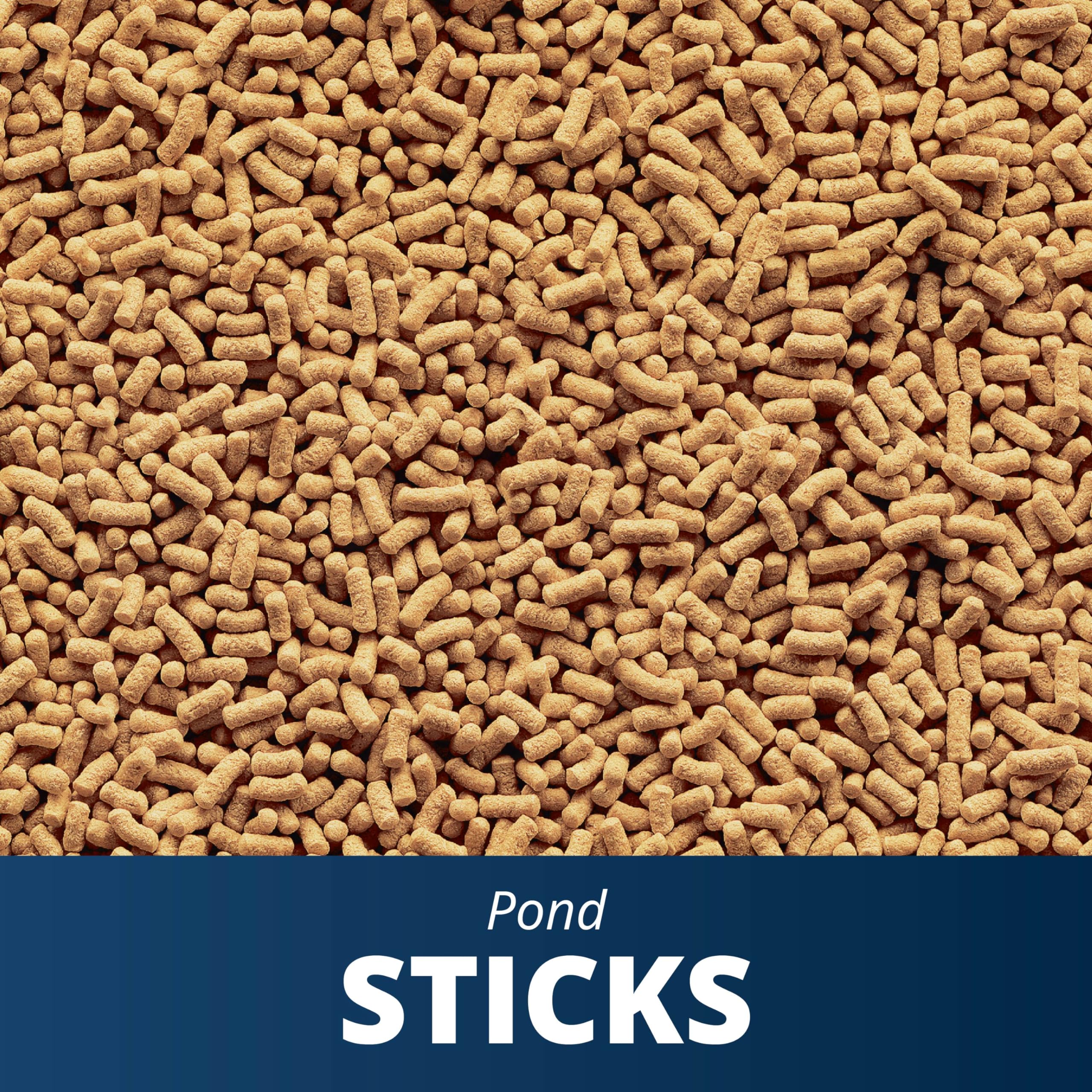 TetraPond Pond Sticks on a dish for quick feeding routine.