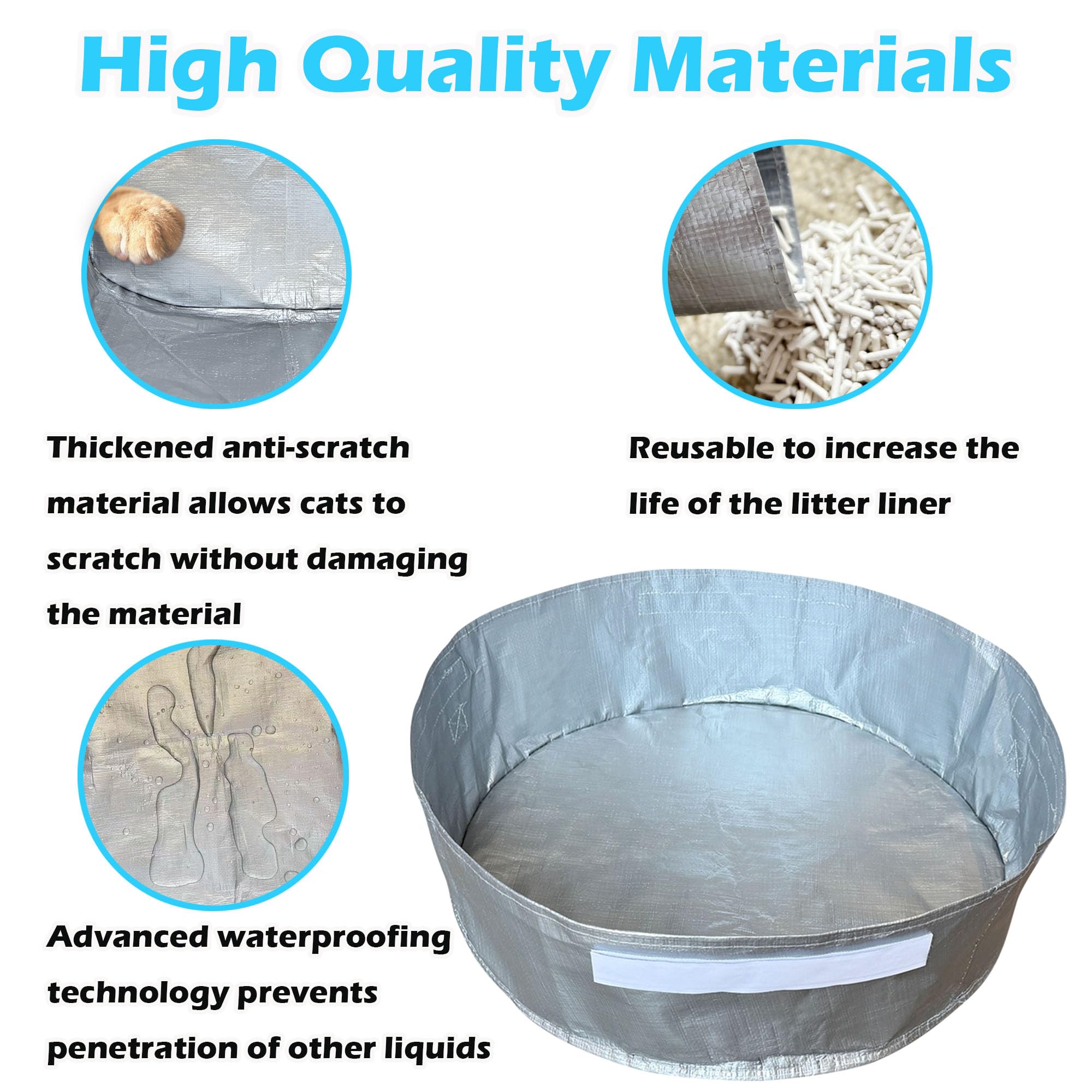 TeurWone liner fits most enclosed litter boxes for tidy setup.