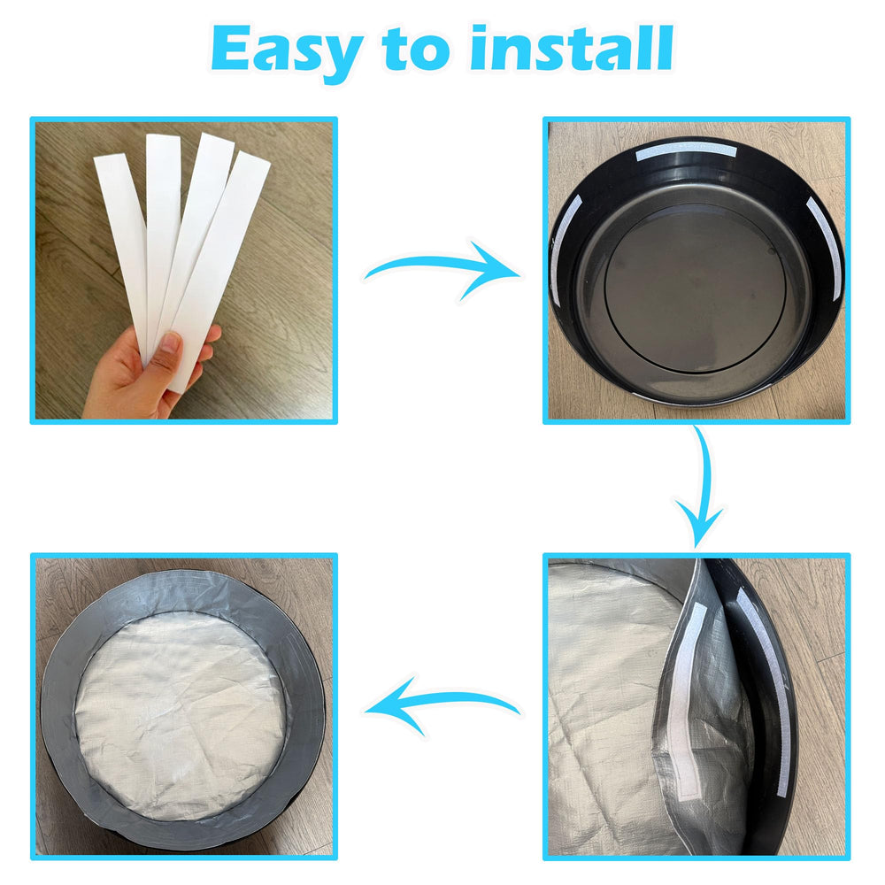 TeurWone liner installs quickly with four velcro strips.