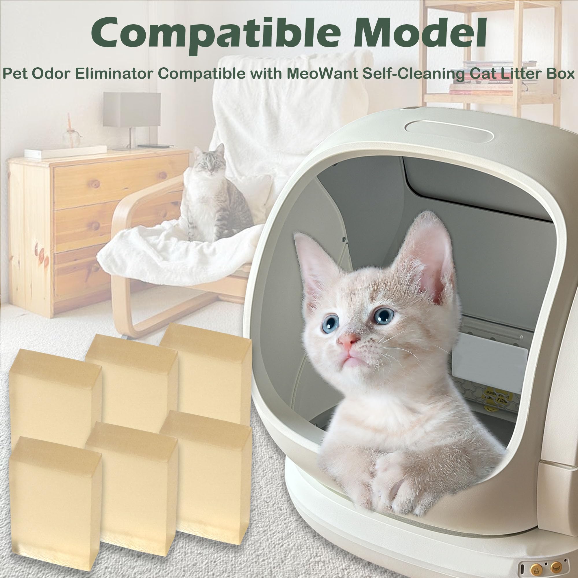 TeurWone MeoWant deodorizer gel delivers long lasting freshness around your cat