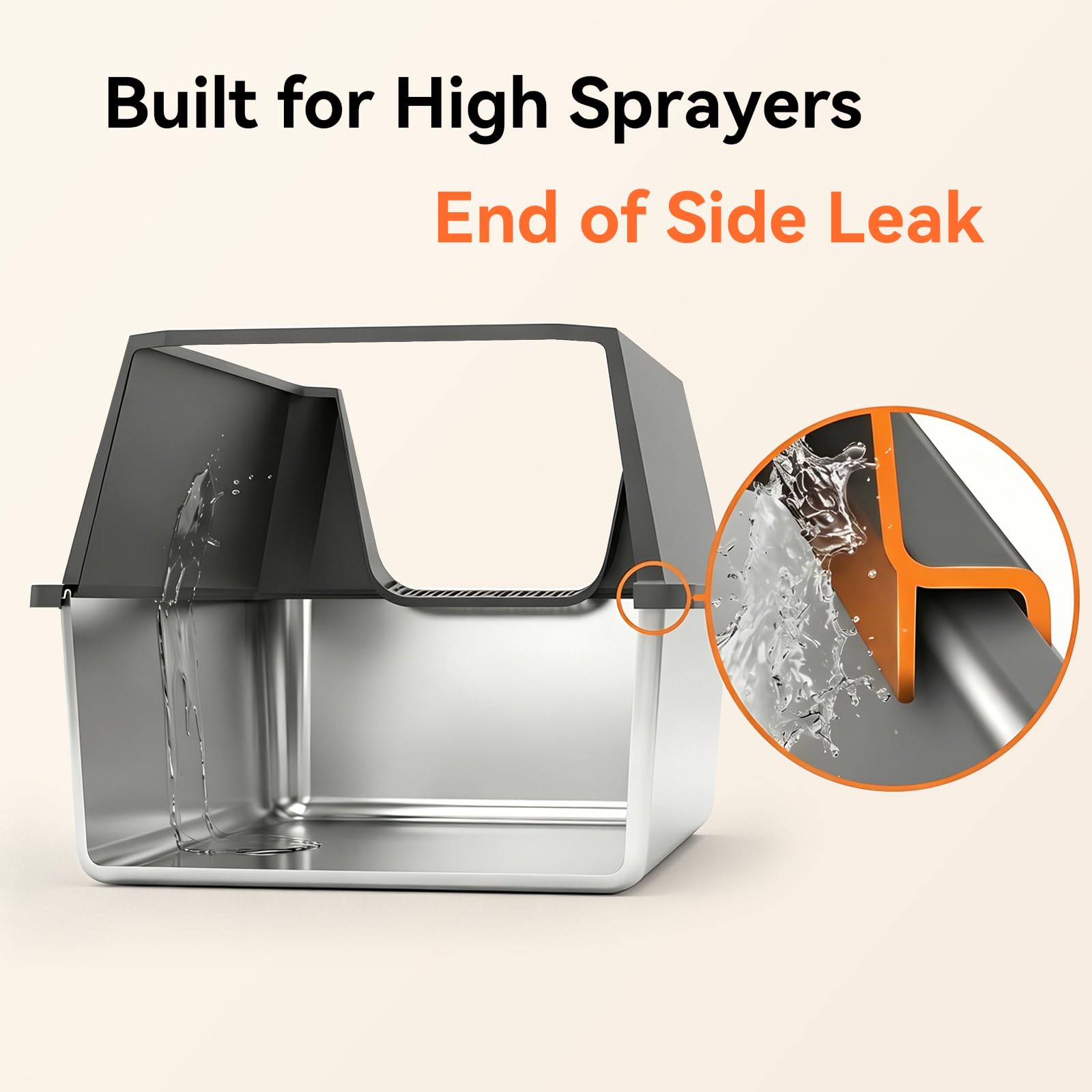 Tevila anti-leak splash guard helps contain urine spray