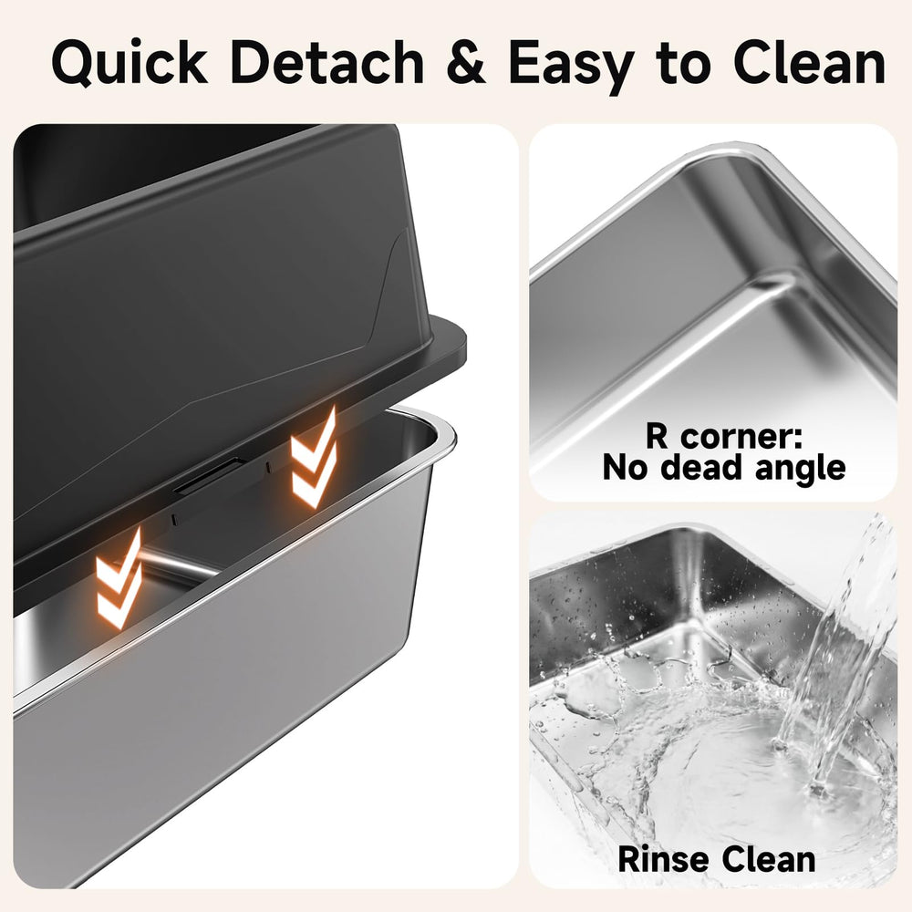 Tevila XL stainless litter box multi-cat capacity supports busy homes with multiple felines.