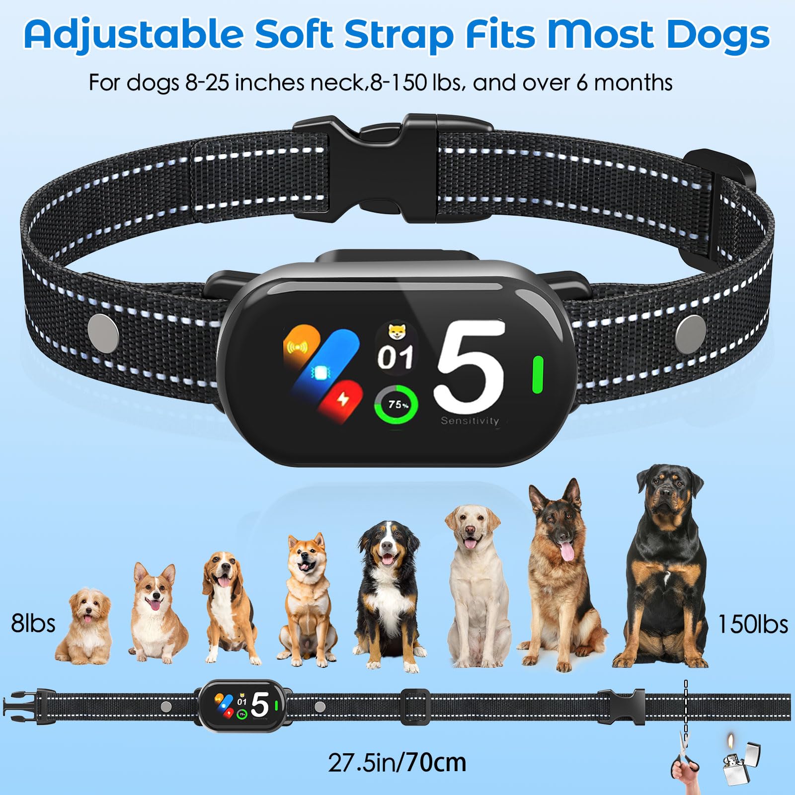 TEWOOUBH bark collar enables effective outdoor training sessions