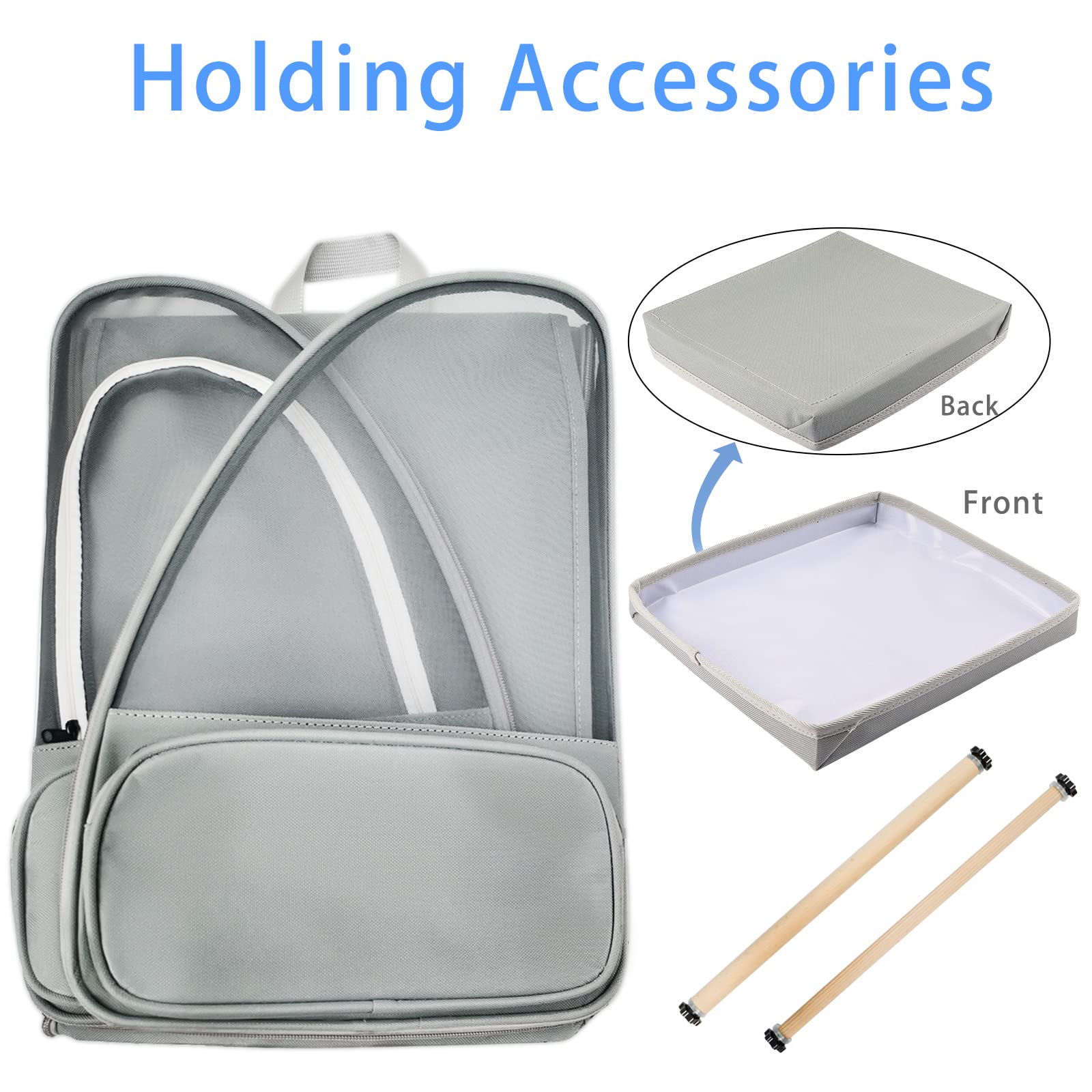 Texsens sturdy tray and perches support secure rests during travel.