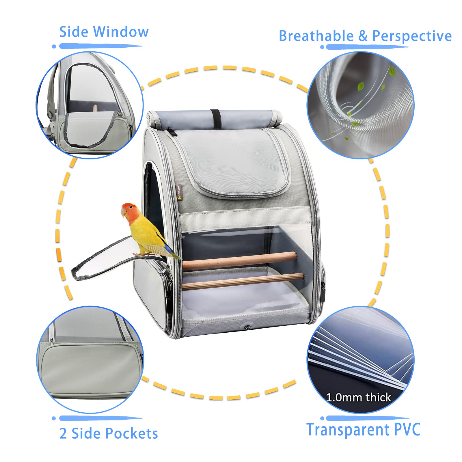 Texsens backpack straps and chest buckle enable hands-free outdoor use.