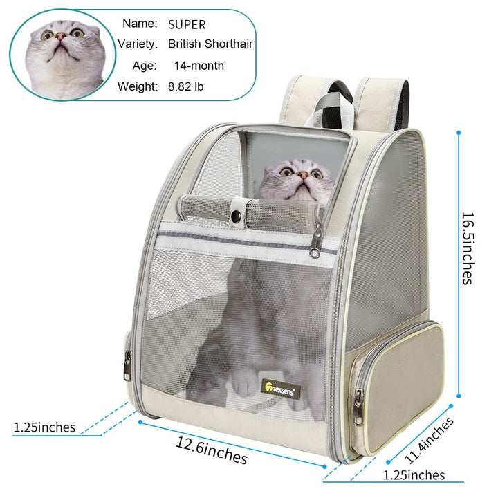 Texsens carrier showing safety straps for secure, comfortable travel
