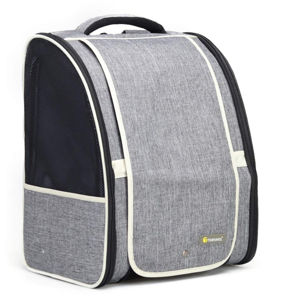 Collapsible Texsens carrier backpack for easy storage and packing on the go.